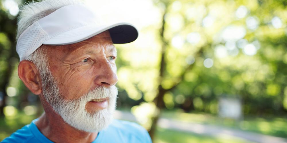 Senior man outdoors